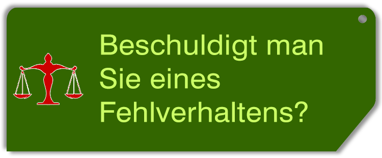 Rechtsanwältin Michaela Apel - Beschuldigt man Sie eines Fehlverhaltens?